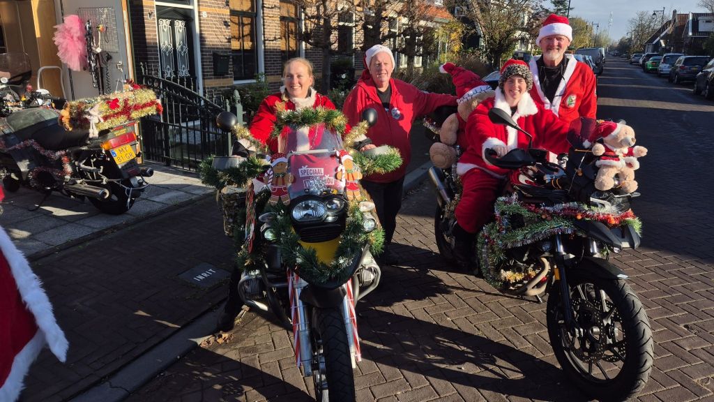 Kerstbezoek in Westzaan: Santa Máxima rijdt voor het goede doel