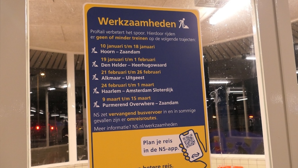 Treinverkeer richting Hoorn week lang verstoord